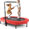 Unbranded Foldable Trampoline, Mini Rebounder Trampoline with Adjustable Handle, Exercise~