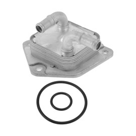 HEROFFIX 1 Stk. Motoröl-Kühler für Honda Fit 2015-2019 Motor Getriebeöl-Kühler mit O-Ringen Dichtung Nr. 255605T0003 Silberfarbene Aluminiumlegierung