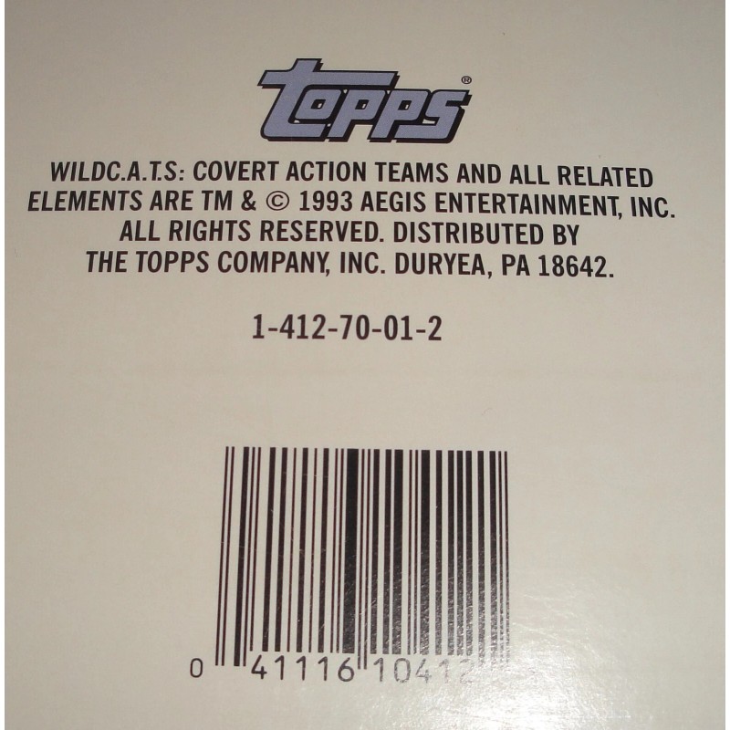 Jim Lee's Wild C.A.T.S - 8 Deluxe Trading Cards -Topps