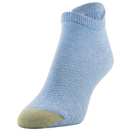 GOLDTOE Women's Henley Tab No Show Socks, 6-Pairs, Chambray Assorted, Medium