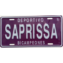Color Natural Costa Rica Novelty License Plate (Saprissa Dark)