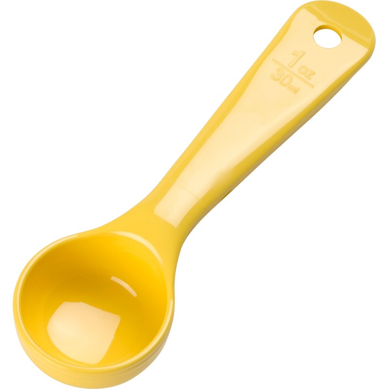 Carlisle 492104 Solid Short Handle Portion Control Spoon, 1 oz,