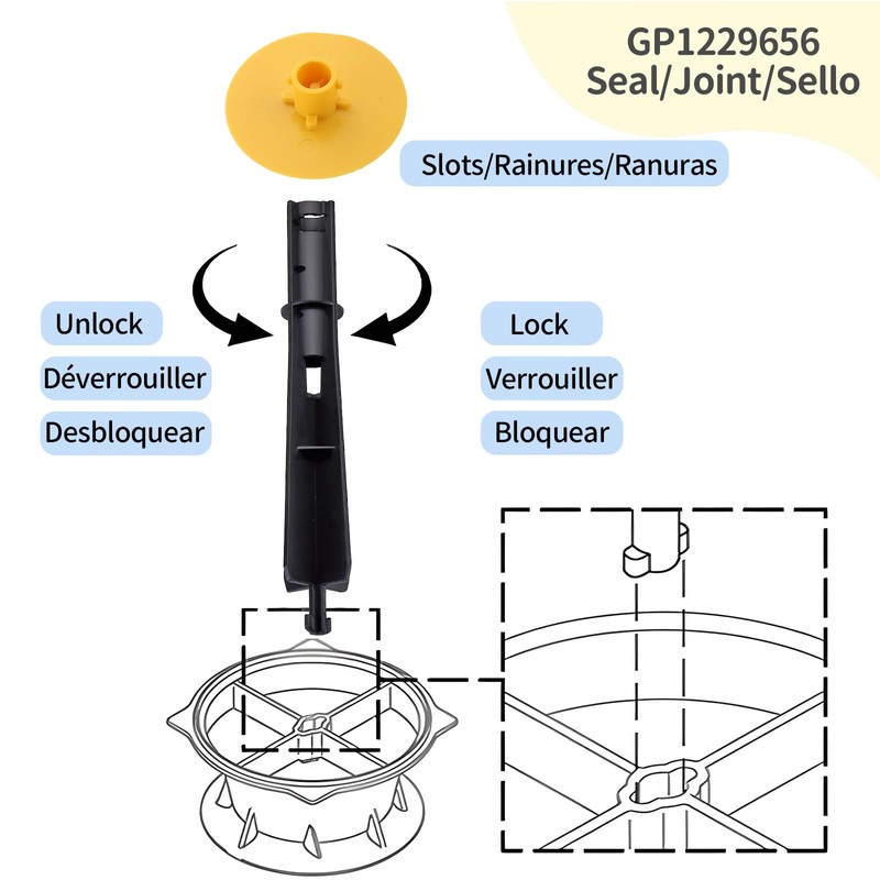Canister Repair Kit Compatible with Kohler GP1229656, for Single Flush