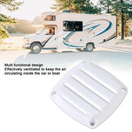 3inch Plastic Louvered Vent, Louvered Flush Plastic Thru Vent Exhaust Vent Cover, Marine Boat Vent, Boat Cover Vent, Soffit Vent Cover for Boat RV, Easy Installation (White)