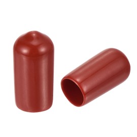 uxcell 20pcs Round Rubber End Caps 5/16"(8mm) Wine Red Vinyl Cover Screw Thread Protectors