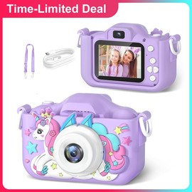 1080P Kids Camera with Selfie Mode – HD Video Camcorder with Cute Silicone Case, Rechargeable, Perfect Gift for Girls & Boys Ages 3 4 5 6 7 8 9 10 11 12:_KC07.CP.01006