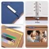 FOBOZONE Notebook A5 leather, refillable diary, student notebook, 200 thick