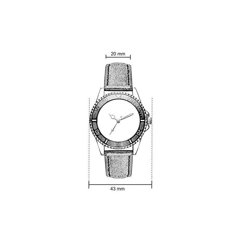KIESENBERG Dortmund L-2208 Men's Watch Analogue Quartz Leather Strap Gift