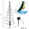 YUTONG 2 Pack Solar Spiral Christmas Trees Lights, 8 Mode