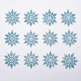 Christmas Tree Ornaments Christmas Tree Ornaments Snowflakes 4.9 inches (10 cm) Set of 12 Blue