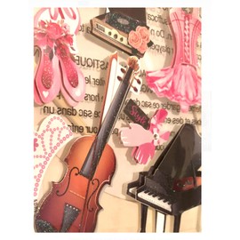 Crafter's Square Ballerina Dancing Queen Hand Made Pop Up Hobby Embellished 3D Stickers, 10 pc