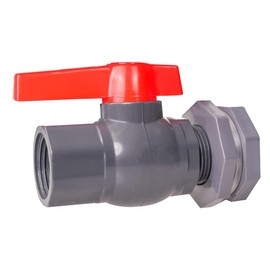 Ququyi 1 Inch PVC Rain Barrel Valve Spigot Kit with Ball Valve and Bulkhead Fitting Adapter for Water Tanks, Aquariums, Pools