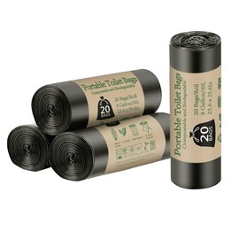 80 Count Portable Toilet Bags, Camping Toilet Bags, 8 Gallon Heavy Duty 1.3 Mil Thickness, For 5-8 Gallon Portable Toilets, Biodegradable Bags Great for Camping, Hiking, RVing, Trips