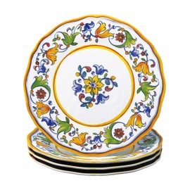 Le Cadeaux Melamine 11 inch Dinner Plate Set of 4, Capri