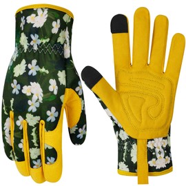 MERTURN Leather Gardening Gloves for Women Thorn Proof Garden Gloves Touch Screen Working Gloves Gifts