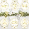 Grencian 96Pcs Modern Elegant Engagement Party Supplies - Plates &