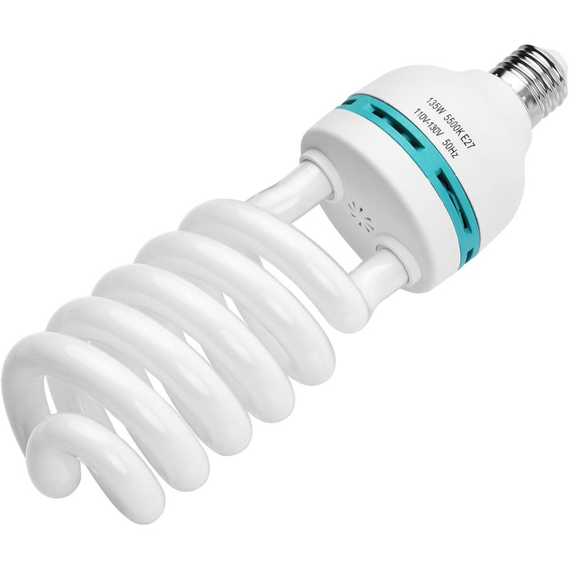 Andoer Spiral Fluorescent Light Bulb 135W 5500K CRI90 Daylight Bulb