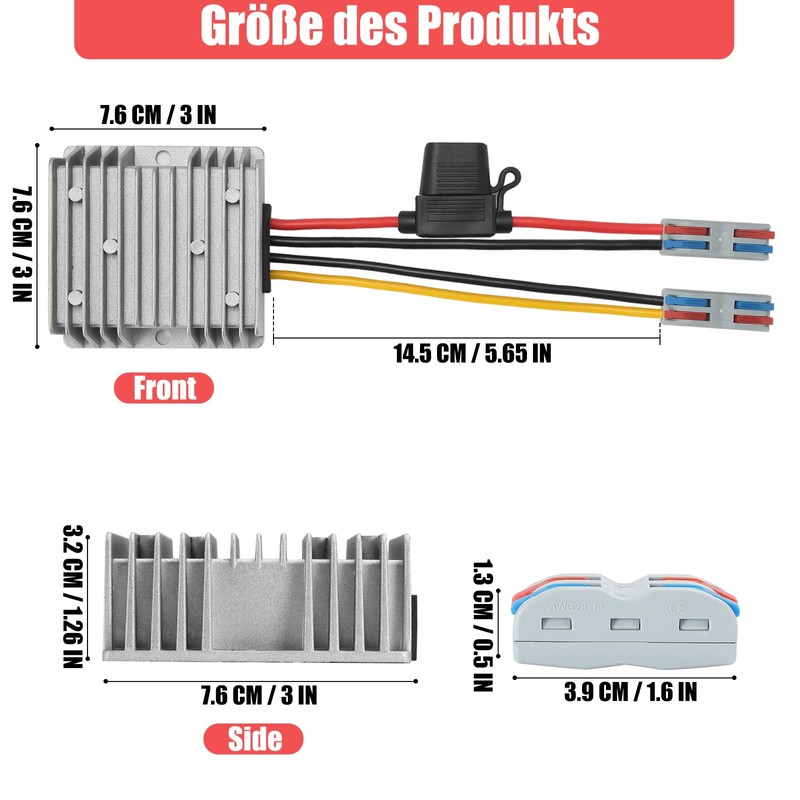 YBBOTT Step Up DC/DC Converter 12 V to 24 V