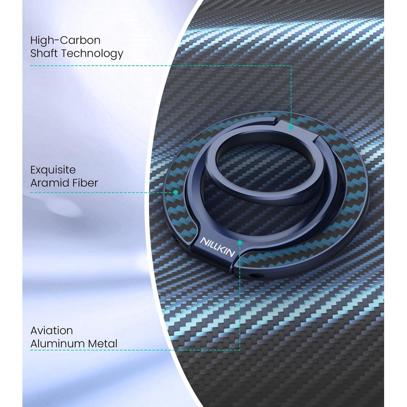 Nillkin FiberSnap MagSafe Phone Grip for Dual-Sided Magnet & Carbon