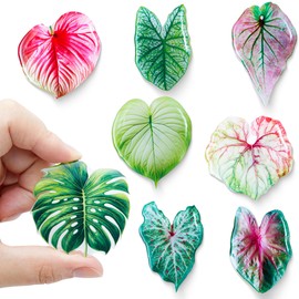 Simulation Plant Leaf Refrigerator Magnets, Set of 8, Decorative (8)