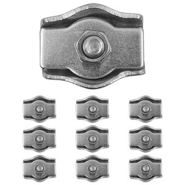 10 Pieces M5 ZONADAH Wire Rope Clamps Simplex Rope Clamp Stainless Steel Cable Clamp for Wire Rope Connecting Clamps Suitable for Fastening Steel Wire Ropes and Cable Ropes