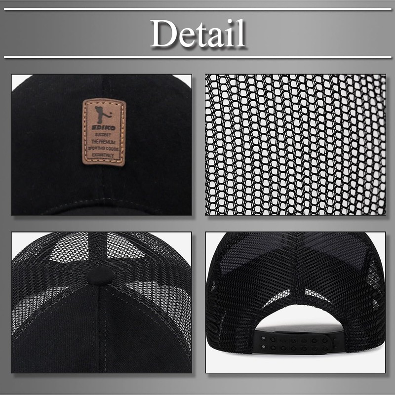 Buzz Selection CAP509 Hat, Patch, Lightweight, Mesh Cap, Brim, Retro,