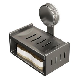 Soap Dish for Shower, Vacuum Suction Cup Wall Mounted Bar Soap Holder,Drill-Free Removable Waterproof Sponge Sink Holder for Bathtub, Kitchen Sink,Bathroom Storage Travel Essentials (Round)