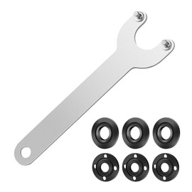 Pack of 6 Angle Grinder Accessories, with 140 mm Flex Key and Flange Wrench Angle Wrench Flange Nuts Kit Angle Grinder Key Adapter for Universal Angle Grinder