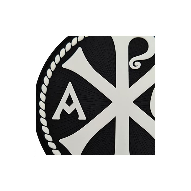 Chi Rho Jesus Christ Symbol Tactical PVC Badge Compatible with