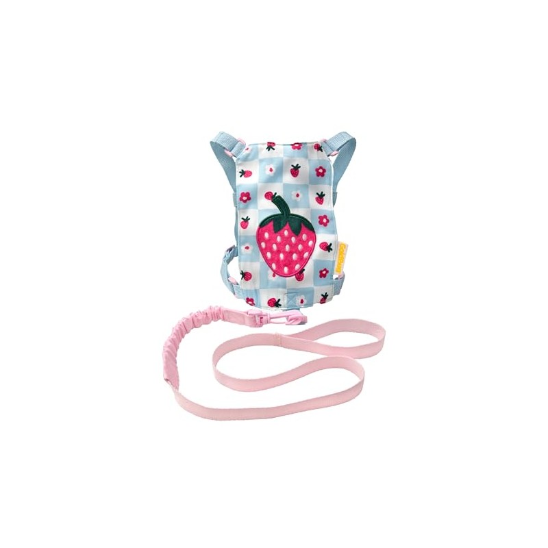 Goldbug Toddler Safety Harness and Bungee Tether - Patchwork Berry