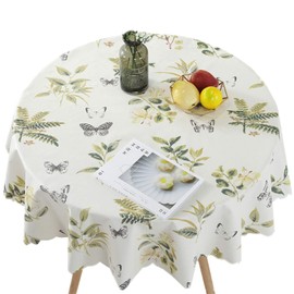Bettery Vinyl Round Table Cover Wipe Clean PVC Tablecloth Oil-Proof/Waterproof/Stain-Resistant, Round - 40 Inch