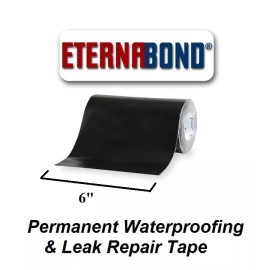 Eternabond 6" Eternabond Roof Leak Repair Tape Patch Seal - BLACK - SOLD BY THE FOOT