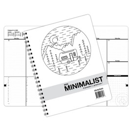 Dated Minimalist DayPlanner - 12 Monthly Calendar Overview, to-do Lists, Weekly and Daily Planning (8.5 by 11 inches), 2025 Traveler Minimalist