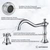 Widespread Bathroom Sink Faucet Double Cross Knobs Polish Chrome 3