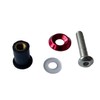 MotorToGo 1 x Red Caped Motorcycle Windscreen WindShield Well Nut
