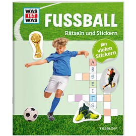 WAS IST WAS Rätseln und Stickern: Fußball / Bunte Rätsel von Sudoku bis Labyrinth / Rätselheft mit 45 Stickern für Kinder ab 8 Jahren: Mit vielen Stickern (WAS IST WAS Rätselhefte)