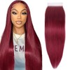 Tuheerst Lace Closure Human Hair Straight Closure 4x4 Burgundy Lace
