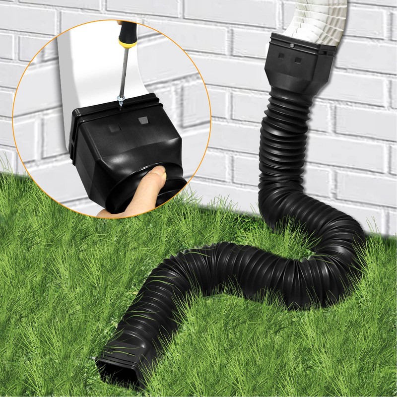 Bewinner Downspout Extender Flexible, 20inch-59inch Universal Drain Downspout Extensions, Retractable