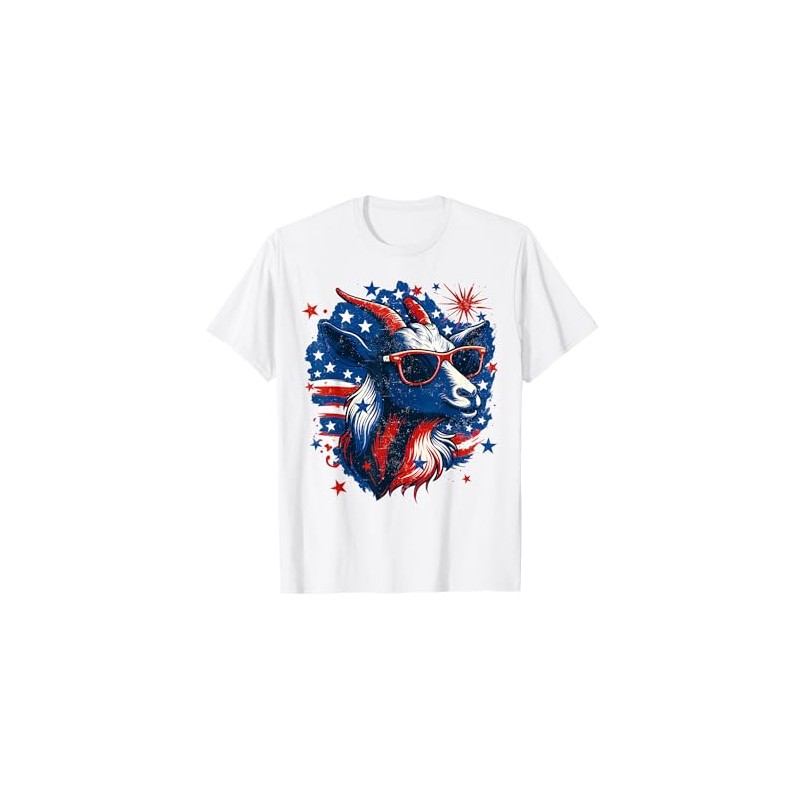 Goat USA American Flag Farmer Independence Day 4th Of July