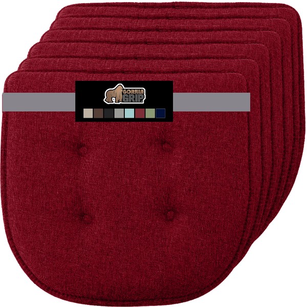 Gorilla Grip Tufted Chair Cushions, Memory Foam Pads for Dining
