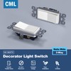 CML 3 Way Matte White Decorator Paddle Rocker Wall Light