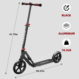 Scooter for Adults –Adult Scooter,Folding, Adjustable Height, Big Wheels, Lightweight All-Aluminum Frame | Suitable for Teens 12+ | 265lbs Weight Limit,Kick Scooter