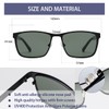 VIVIENFANG Full Metal Green Sunglasses for Men, Polarized UV Protection