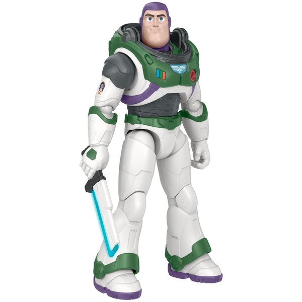 Mattel Lightyear Toys, Talking Buzz Lightyear 12 Inch Action Figure with Motion, Light and Sound, Laser Blade Action