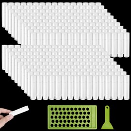 LECEHIVO 560 Pcs 0.19 oz/ 5.5 ml Empty Lip Balm Tubes with Tray and Spatula Lightweight Refillable PVC Lip Gloss Tubes with Caps Clear Round Balm Containers for DIY Homemade