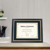 FramePro 8.5x11 Diploma Frame with Navy over Gold Mat, 11x14