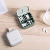 Vitamin case nutritional supplement portable mini storage square detachable white 5ea