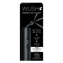 wush Black Wolf Wush Water-Powered Ear Cleaner Earwax Removal Kit Black NEW SEALED