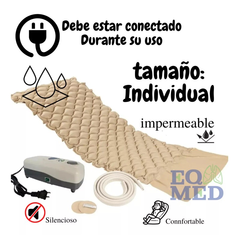 Homecare Colchón Antiescaras Neumático C/ Compresor 200x90cm 120 Kg