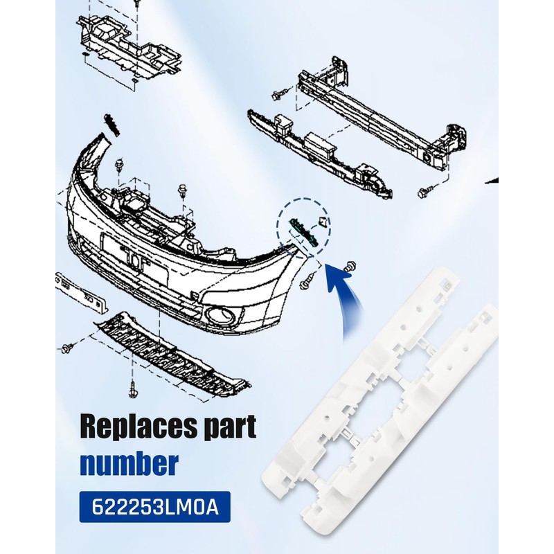 ANODZU Front Bumper Bracket Retainer Left+Right Side Fit for Nissan